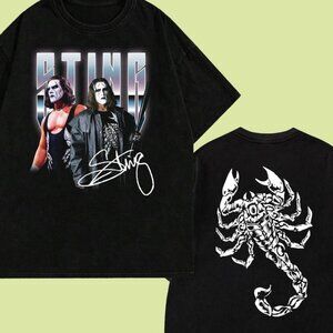 Sting Vintage Style Wrestling Shirt black 2 sided